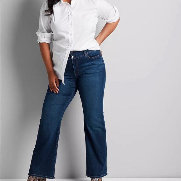 Lane Bryant Tighter Tummy Fit High-Rise Boot Jeans Sz 22 Normcore Stretch Slims - Picture 1 of 10